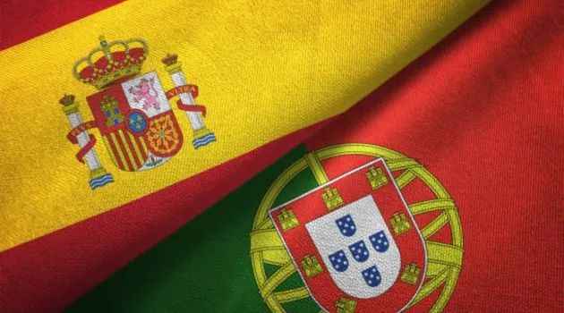 Bandeira Portugal e Espanha