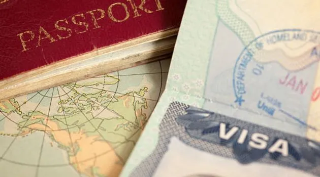 Ilustração de um visto